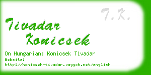 tivadar konicsek business card